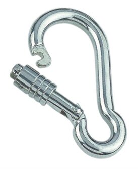 RVS karabijnhaak met lente slot 50 x 5 mm