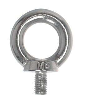Oogbout M8 DIN 580 A4 met oog diameter 20mm