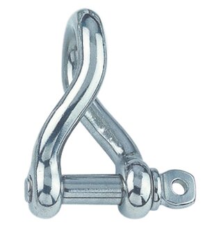 RVS gedraaide sluiting met losse pen 12mm