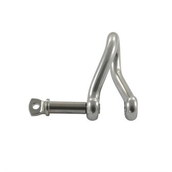 RVS gedraaide sluiting met geborgde pen 4mm