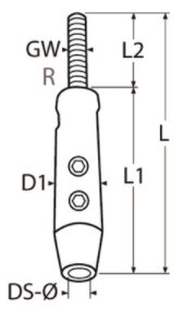 Kabelbevestiging industrie met inbus voor 4mm draad