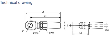 Doe het zelf oogterminal design voor 8mm draad