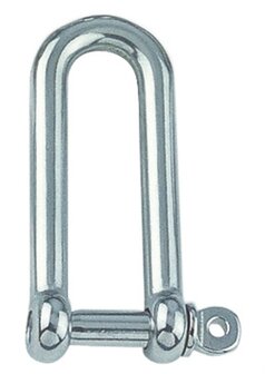 RVS D-sluiting 6mm lang