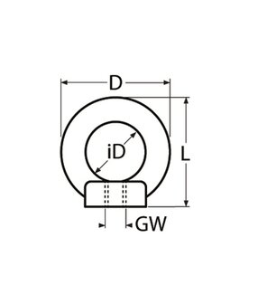 Oogmoer DIN 582 A2 M5