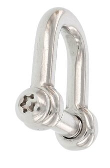 RVS D-sluiting met torx pen &Oslash;8mm