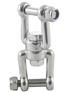 RVS wartel gaffel - gaffel met borgmoer &Oslash; 6mm