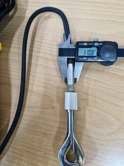 Dyneemlijn 6mm aan beide kanten design pelikaanhaak M8 