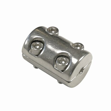 2 ringen vast met 4 inbus schroeven voor staalkabel 5mm