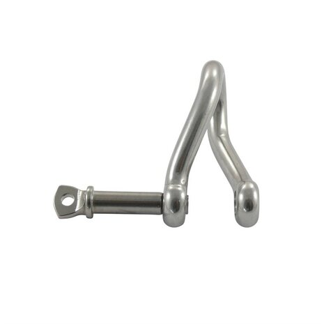 RVS gedraaide sluiting met geborgde pen 5mm