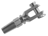 Kabelbevestiging  design met gaffel terminal voor 14mm draad