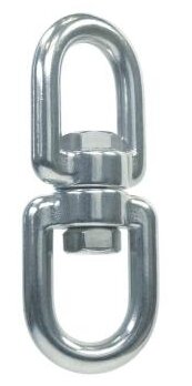 RVS wartel oog - oog Ø 16mm