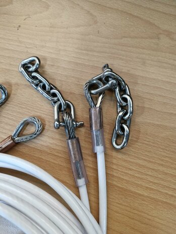 Zijstag polyvalk kabel 5/8 L=5,55 meter